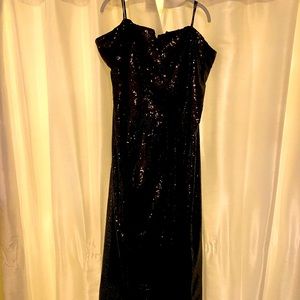 Sequin Tulip Hem Evening Gown